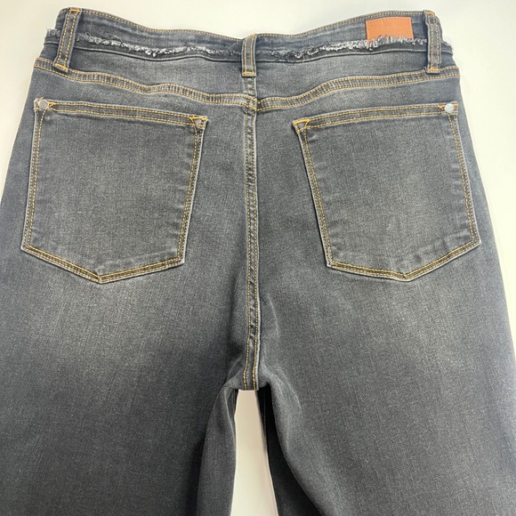 JUDY BLUE Slim Bootcut Jeans Women's Size 13 31 Black Frayed Hem - Picture 13 of 15